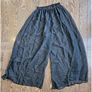 TRIPP NYC Vintage Y2K Womens Sheer Tulle Pants Size S Black Wide Leg Goth Punk